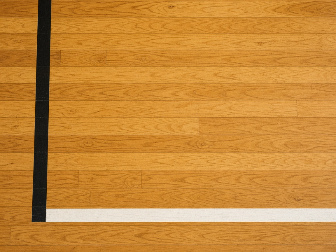 Maple court boards with a black line and a white line